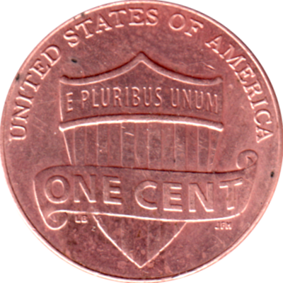 1 cent, 2020 Reverse