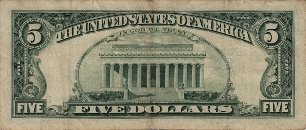 5 Dollars, 1995 Obverse