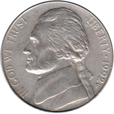 5 cents, 1992 Obverse