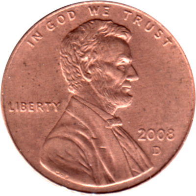 1 cent, 2008 Obverse