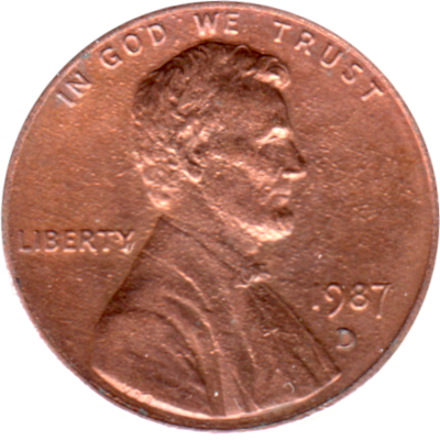 1 cent, 1987 Obverse
