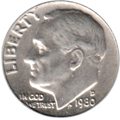 1 dime, 1980 Obverse