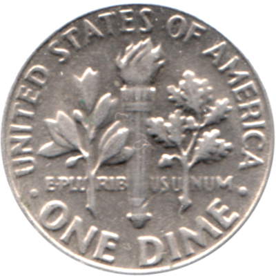 1 dime, 1980 Reverse