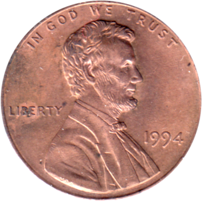 1 cent, 1994 Obverse