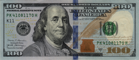 Preview 100 Dollars, 2017A reverse