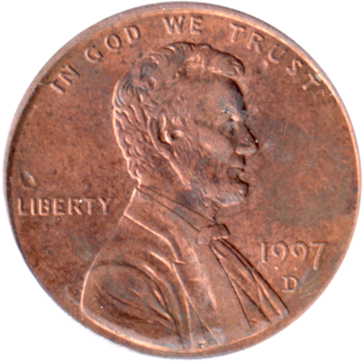 1 cent, 1997 Obverse