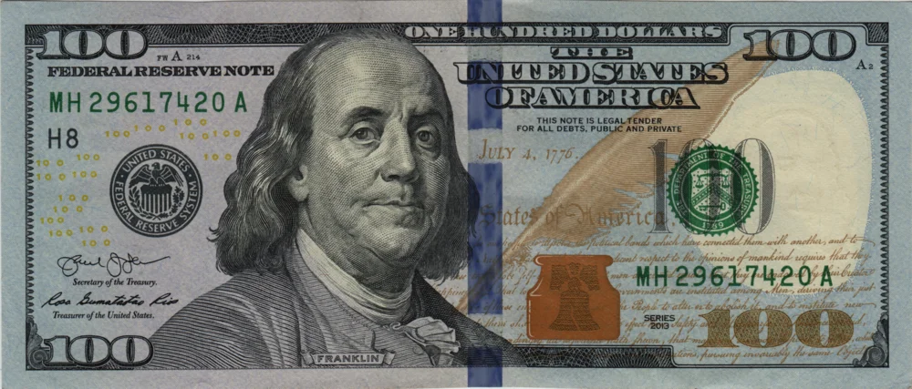 100 Dollars, 2013 Reverse