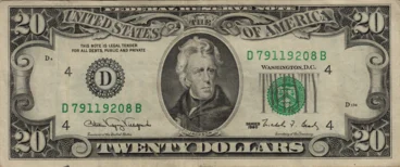 Preview 20 Dollars, 1990 reverse