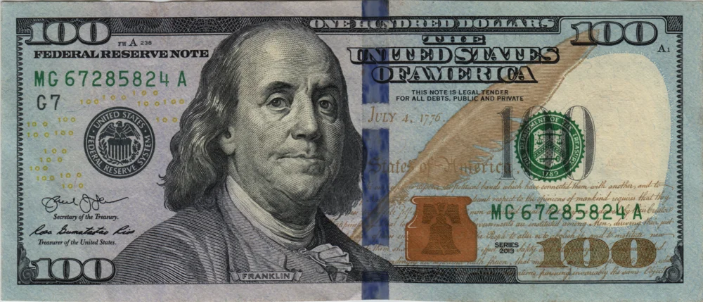 100 Dollars, 2013 Reverse