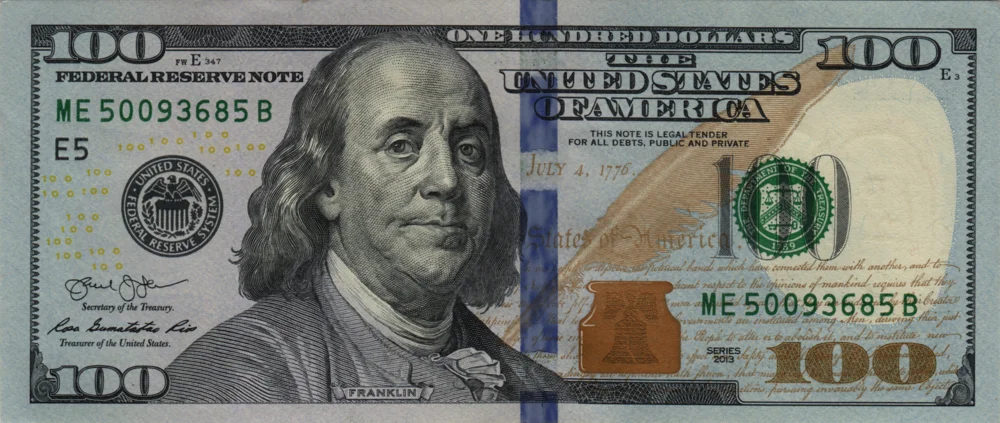 100 Dollars, 2013 Reverse