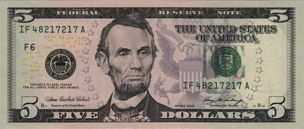 5 Dollars, 2006 Reverse