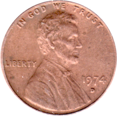 1 cent, 1974 Obverse