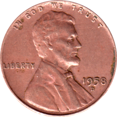 1 cent, 1958 Obverse
