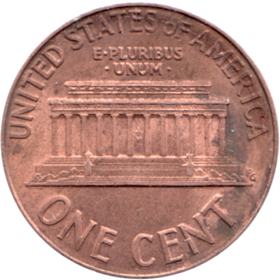 1 cent, 1990 Reverse