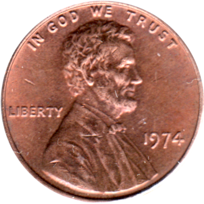 1 cent, 1974 Obverse