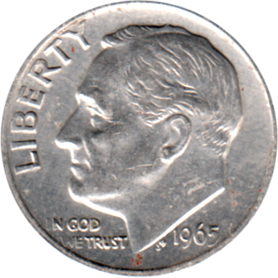 1 dime, 1965 Obverse