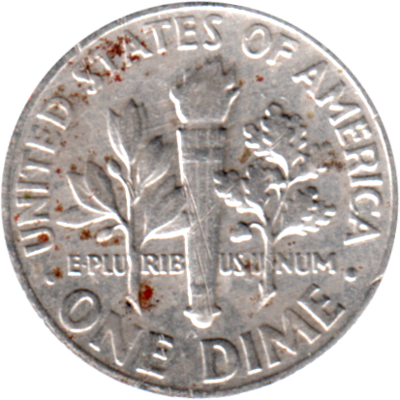 1 dime, 1965 Reverse