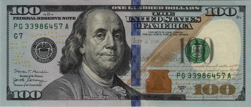 100 Dollars, 2017A Reverse