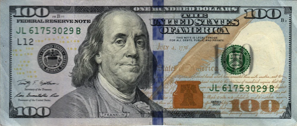 100 Dollars, 2009 Reverse