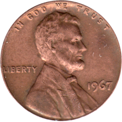 1 cent, 1967 Obverse