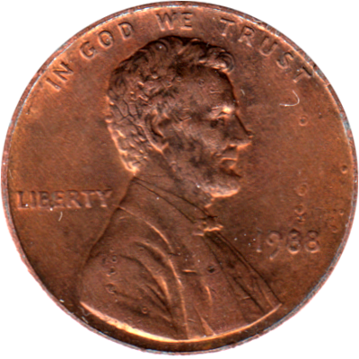 1 cent, 1988 Obverse