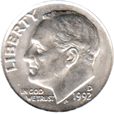 1 dime, 1992 Obverse