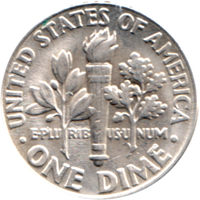 1 dime, 1992 Reverse
