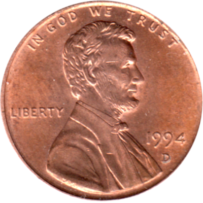1 cent, 1994 Obverse