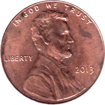 1 cent, 2013 Obverse