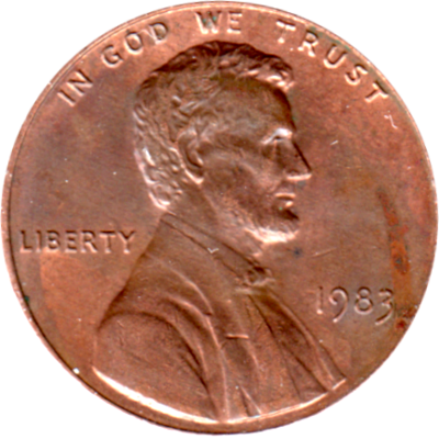 1 cent, 1983 Obverse