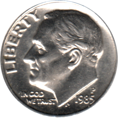 1 dime, 1985 Obverse