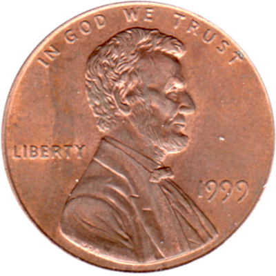 1 cent, 1999 Obverse