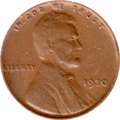 1 cent, 1930 Obverse