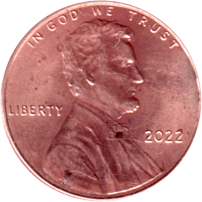 1 cent, 2022 Obverse