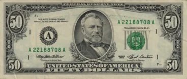 Preview 50 Dollars, 1993 reverse