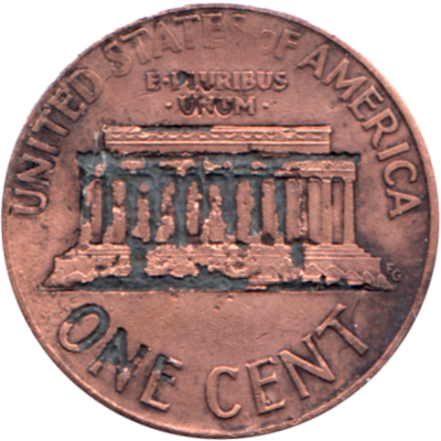 1 cent, 1990 Reverse