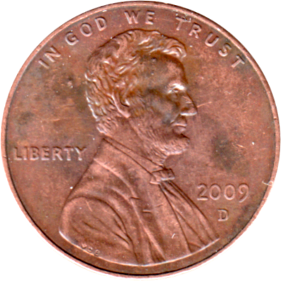 1 cent, 2009 Obverse