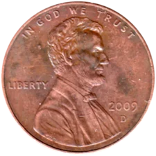 Preview 1 cent, 2009 obverse