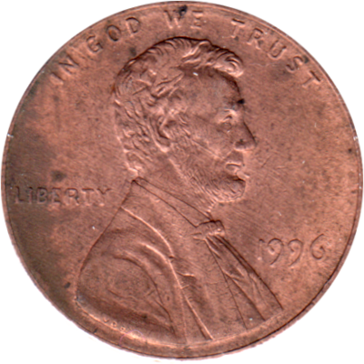 1 cent, 1996 Obverse