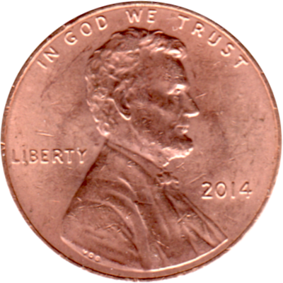 1 cent, 2014 Obverse