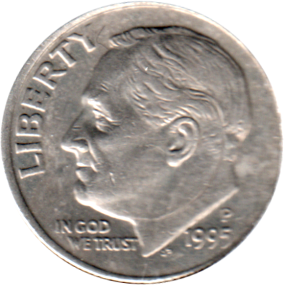 1 dime, 1995 Obverse