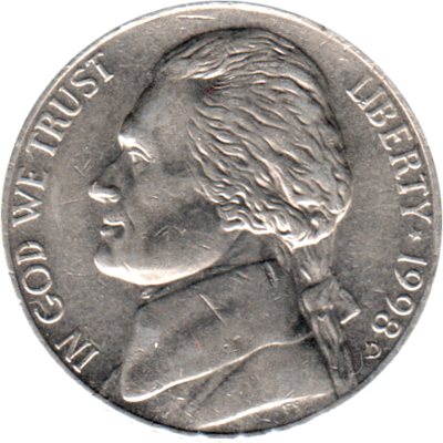 5 cents, 1998 Obverse