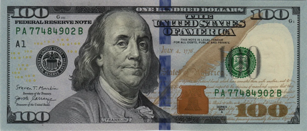 100 Dollars, 2017A Reverse