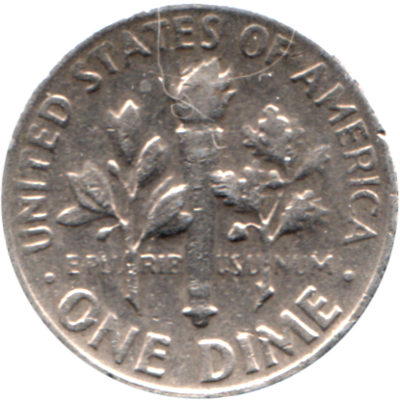 1 dime, 1966 Reverse