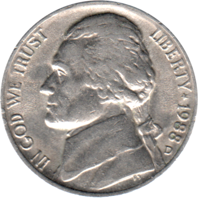 5 cents, 1988 Obverse