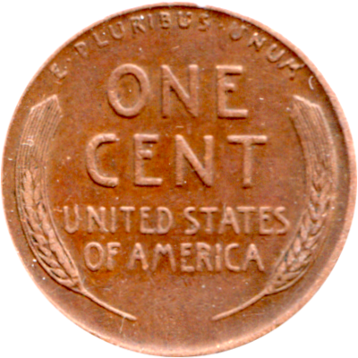 1 cent, 1957 Reverse
