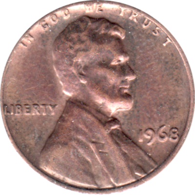 1 cent, 1968 Obverse