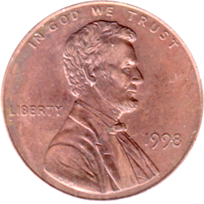 1 cent, 1998 Obverse