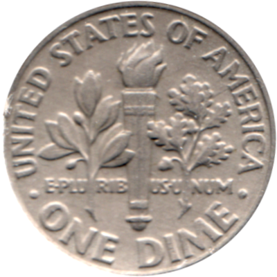 1 dime, 1989 Reverse