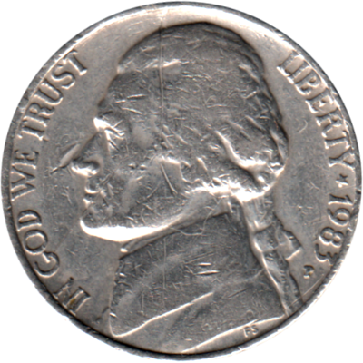 5 cents, 1983 Obverse